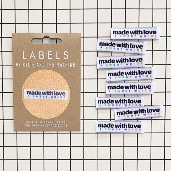 Label made with love by kylie and the machine
