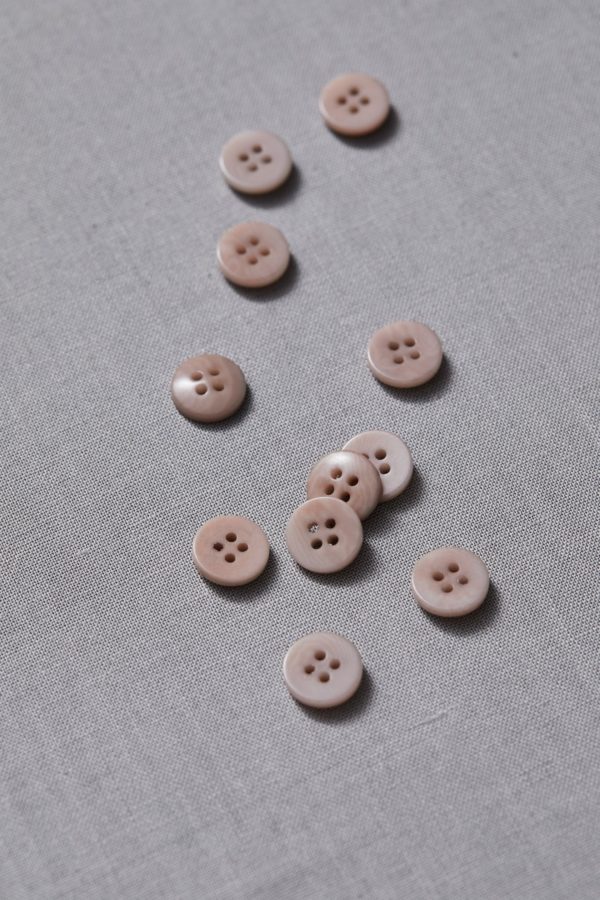 Plain Corozo Button 11mm Warm Sand